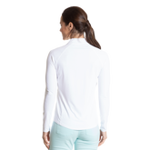 Alternate View 2 of Solid White Cooling Sun Protection Quarter Zip Pull Over